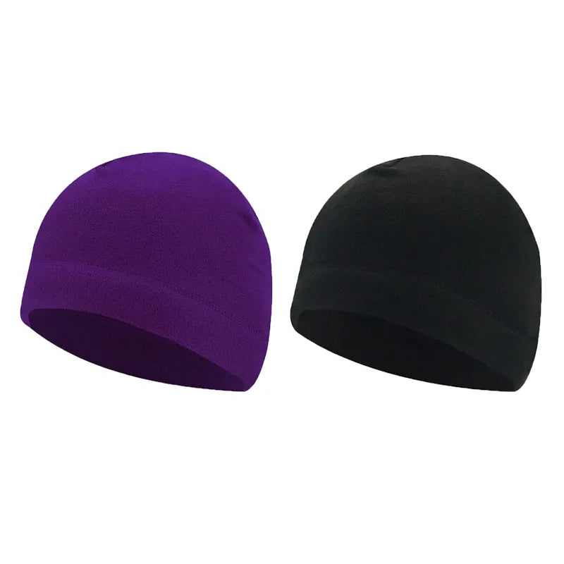 Fleece Ski Skull Cap – Windproof Cold-Proof Sports Hat for Cycling, Skiing & Running
