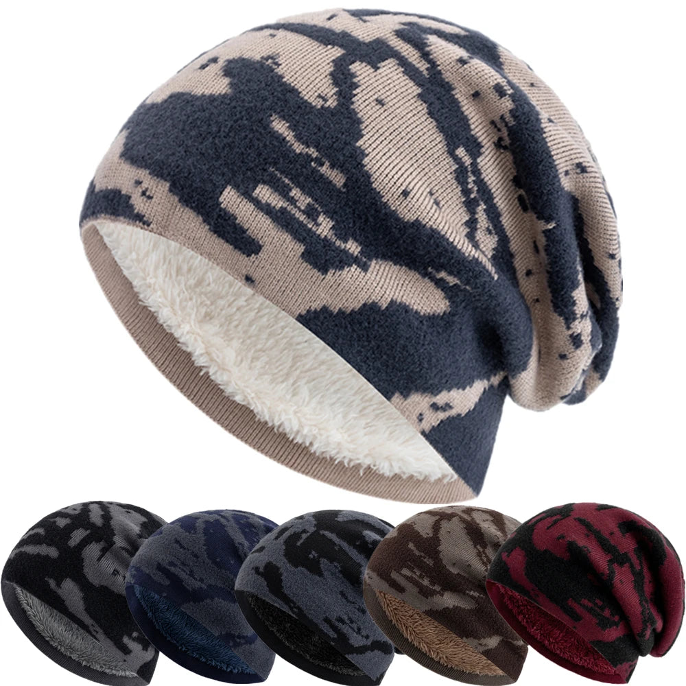 Plush Fur Lined Artist Beanie – Soft Knit Winter Hat for Men & Women