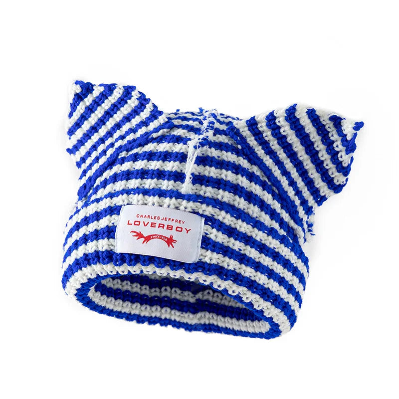 Cat Ear Crochet Beanie