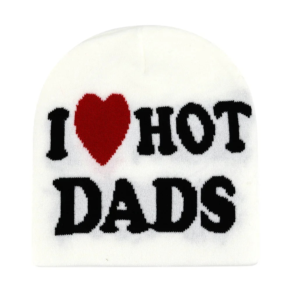 Y2K Letter Cargo Beanie – Polyester Knit Skull Cap for Men & Women