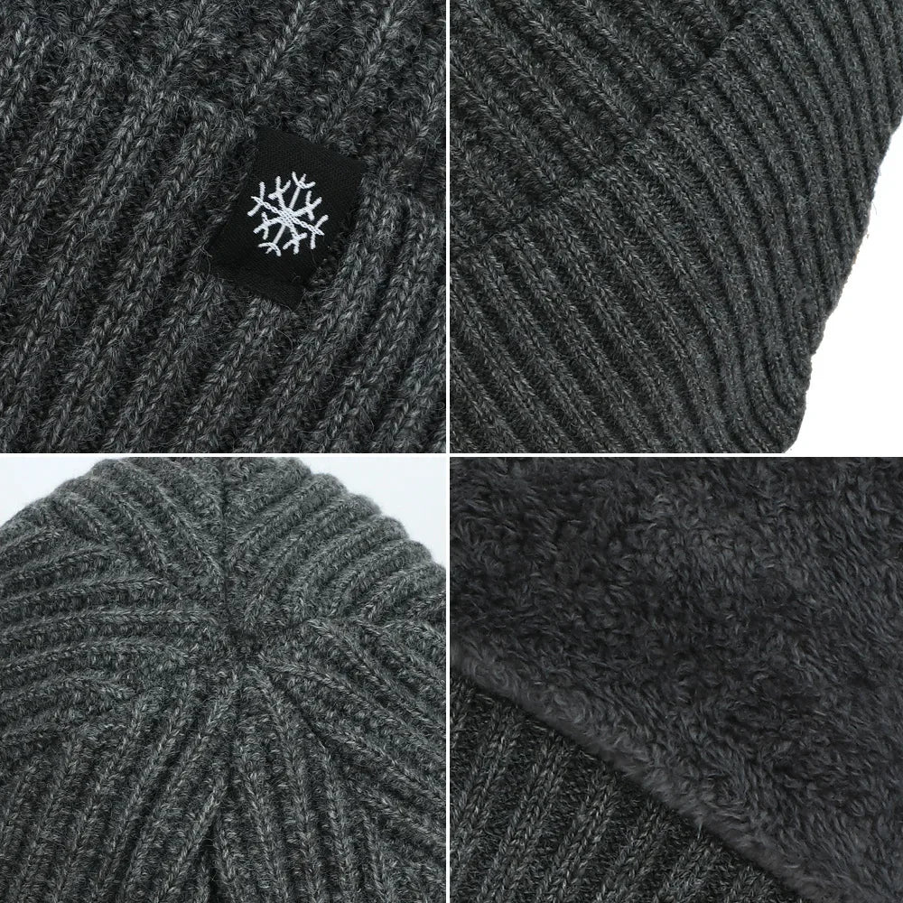 Fur-Lined Bomber Beanie – Rayon Acrylic Thick Plush Ear Protection Knit Hat for Women