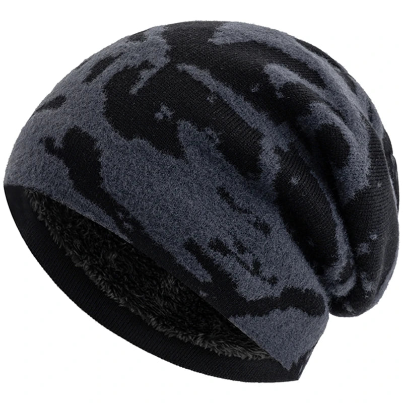Plush Fur Lined Artist Beanie – Soft Knit Winter Hat for Men & Women