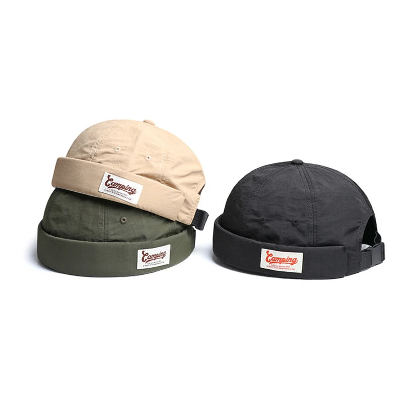 Quick Dry Docker Cap – Anti-UV Cotton Brimless Hat for Men & Women