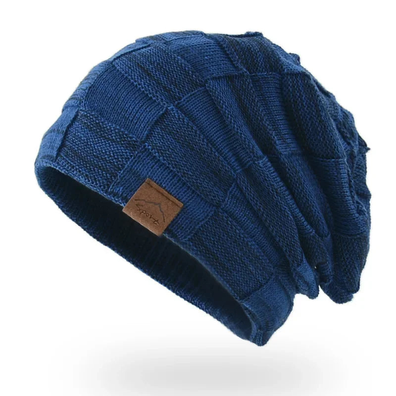 Wool Bobble Beanie – Polyester Solid Knit Pom Pom Hat for Men & Women