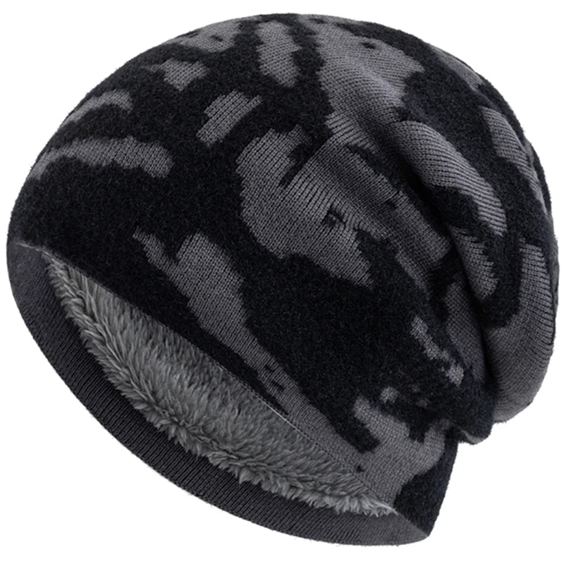 Plush Fur Lined Artist Beanie – Soft Knit Winter Hat for Men & Women