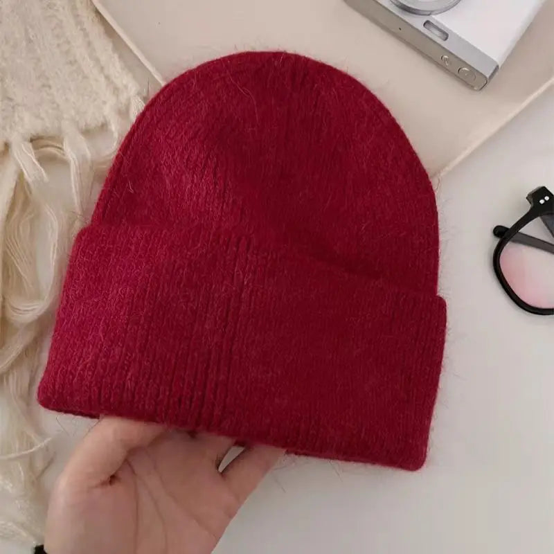 Angora Rabbit Fur Beanie