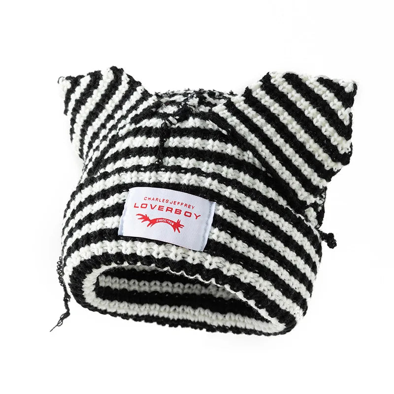 Cat Ear Crochet Beanie