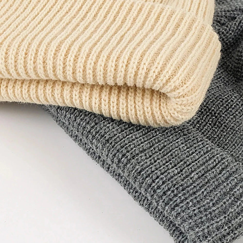 Mini Fisherman Ribbed Beanie – Soft Acrylic Knit Hat for Men & Women