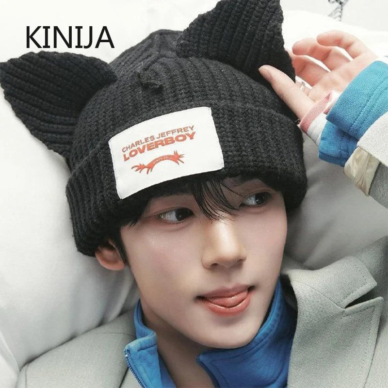 Cat Ear Crochet Beanie