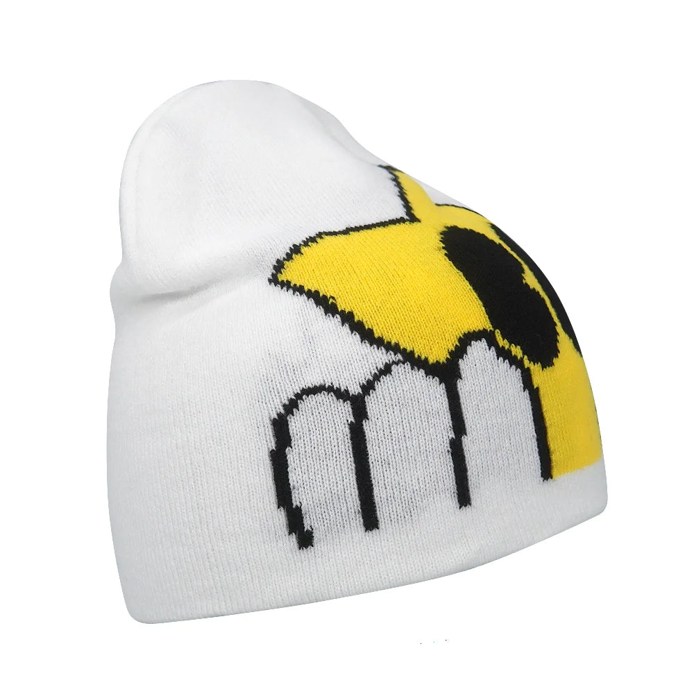 Y2K Letter Cargo Beanie – Polyester Knit Skull Cap for Men & Women