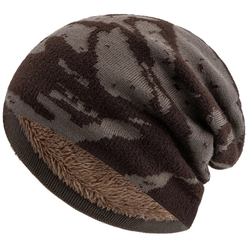 Plush Fur Lined Artist Beanie – Soft Knit Winter Hat for Men & Women