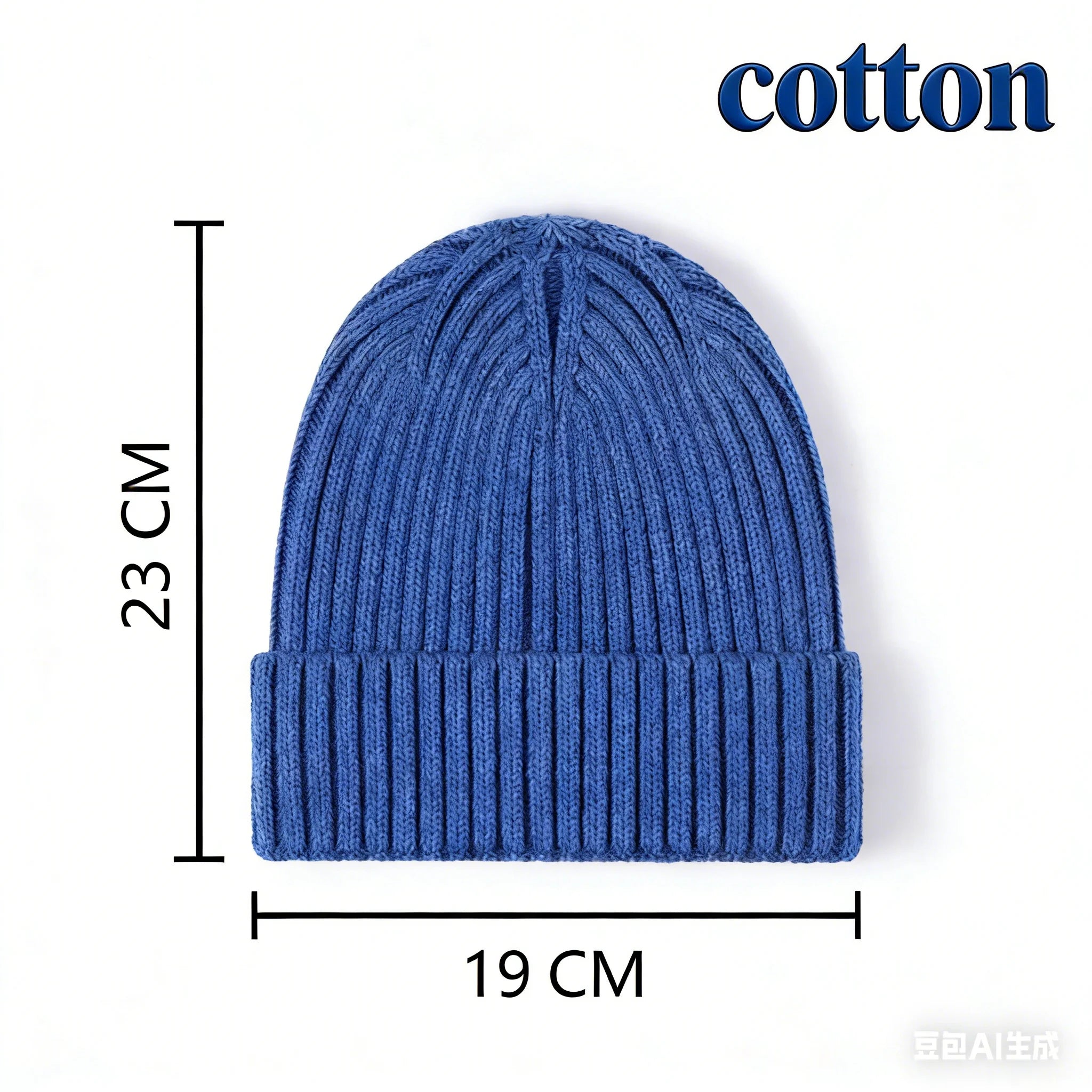 Wool Melon Beanie – Cotton Polyester Warm Knit Skull Cap for Men & Women