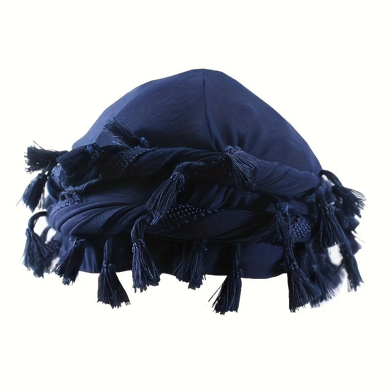 Vintage Turban Head Wrap – Polyester Multifunction Tatted Head Wrap for Men & Women