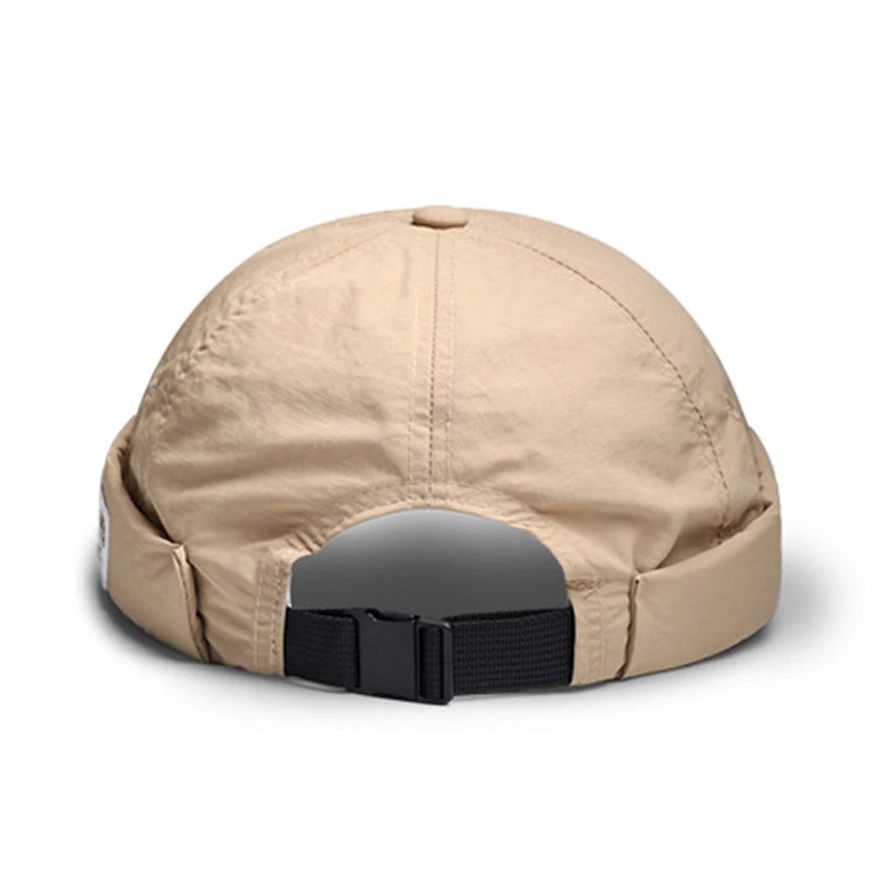 Quick Dry Docker Cap – Anti-UV Cotton Brimless Hat for Men & Women
