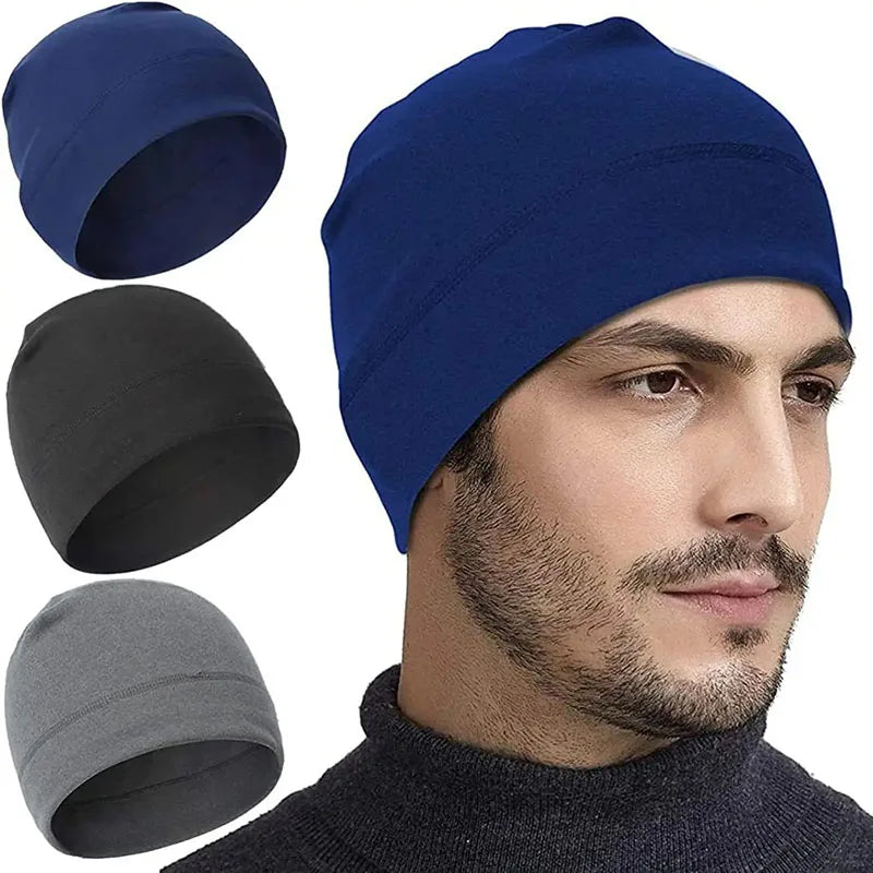 Fleece Ski Skull Cap – Windproof Cold-Proof Sports Hat for Cycling, Skiing & Running
