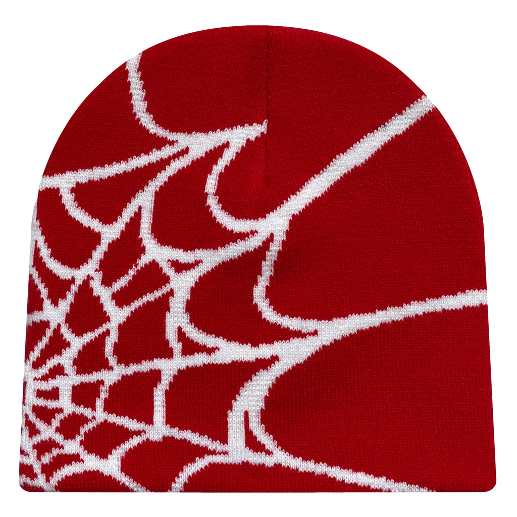Y2K Spider Web Knit Hat – Geometric Acrylic Beanie for Men & Women