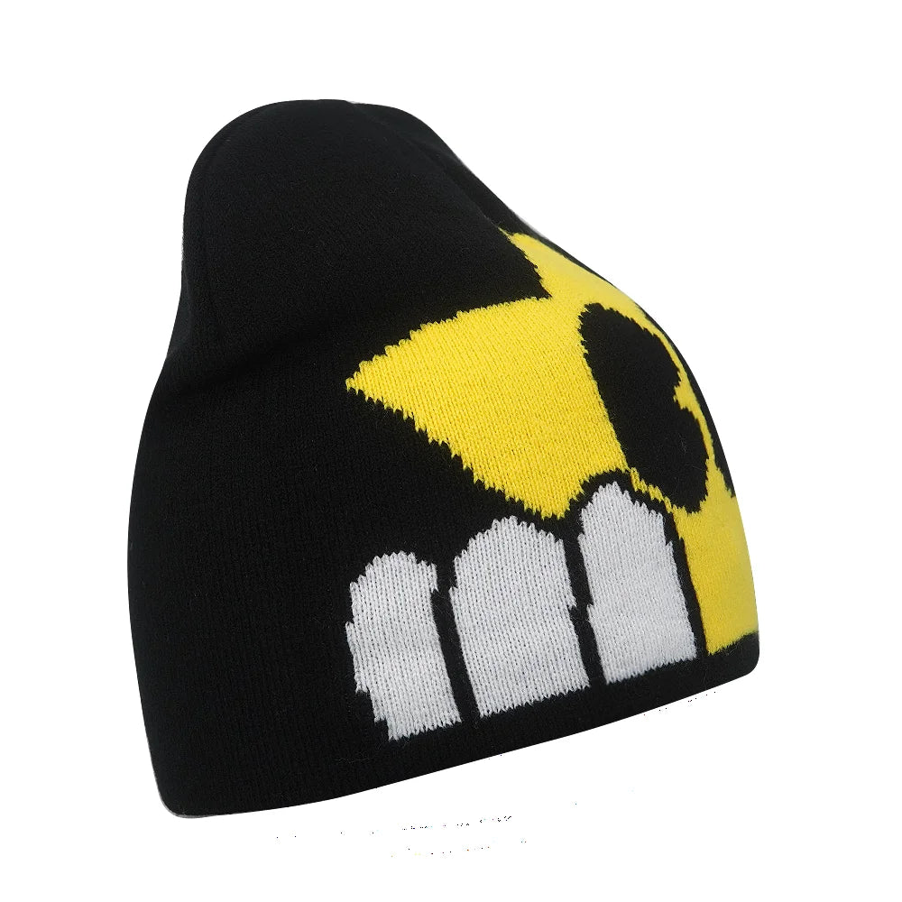 Y2K Letter Cargo Beanie – Polyester Knit Skull Cap for Men & Women