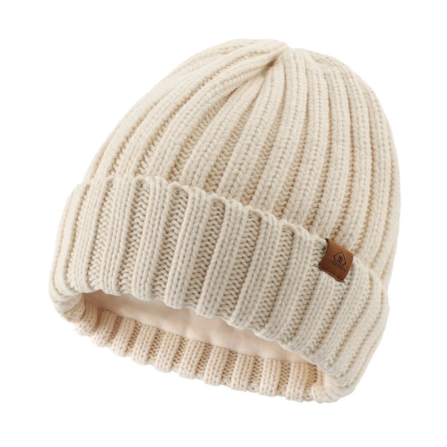 Connectyle Winter Beanie – Wool Blend Velvet-Lined Hat for Men & Women