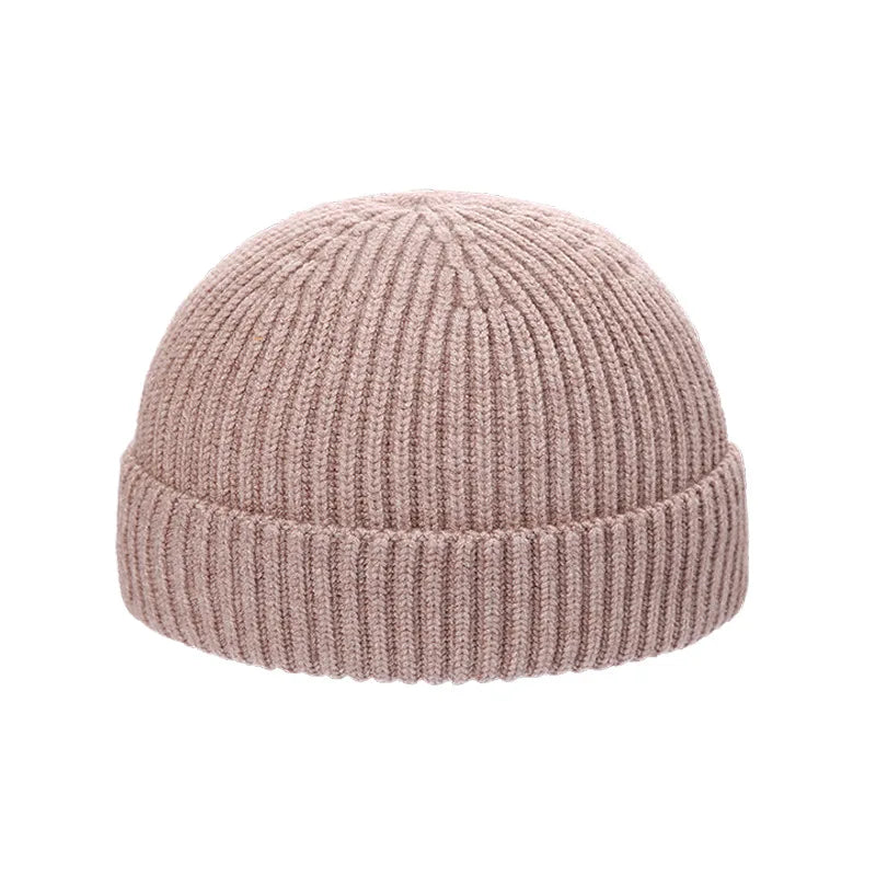 Wool Melon Beanie – Cotton Polyester Warm Knit Skull Cap for Men & Women