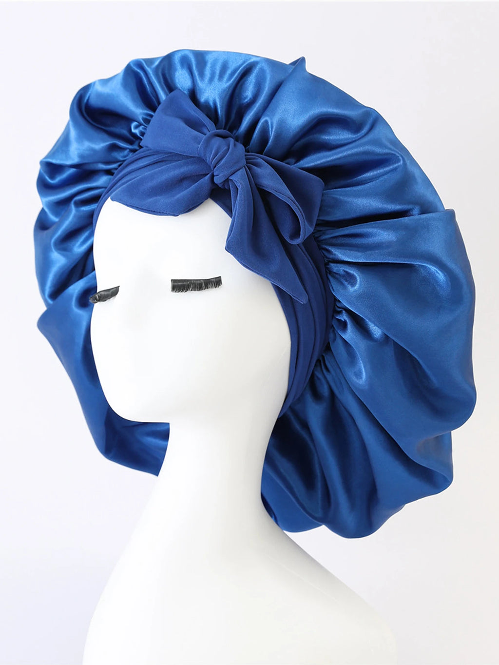 Silk Sleep Bonnet – Breathable Polyester Hair Protection Cap for All Hair Types