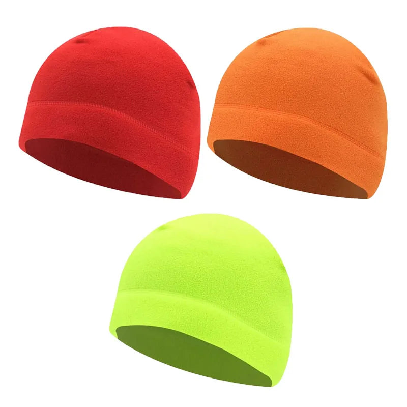 Fleece Ski Skull Cap – Windproof Cold-Proof Sports Hat for Cycling, Skiing & Running