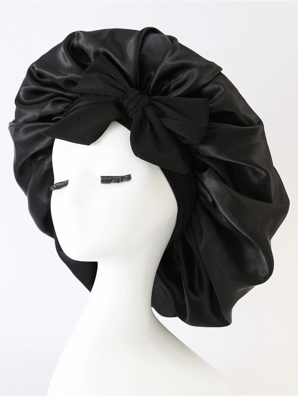 Silk Sleep Bonnet – Breathable Polyester Hair Protection Cap for All Hair Types