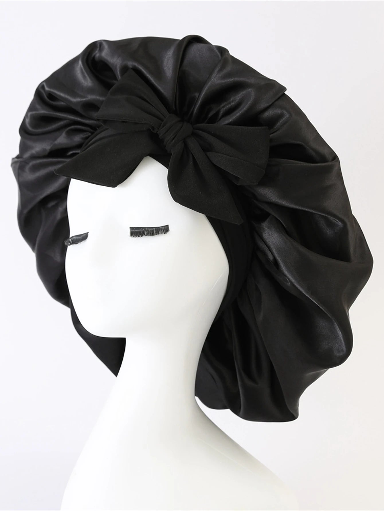 Silk Sleep Bonnet – Breathable Polyester Hair Protection Cap for All Hair Types