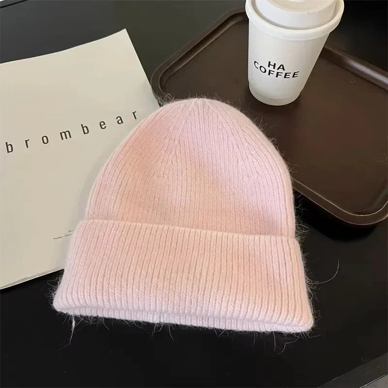 Angora Rabbit Fur Beanie
