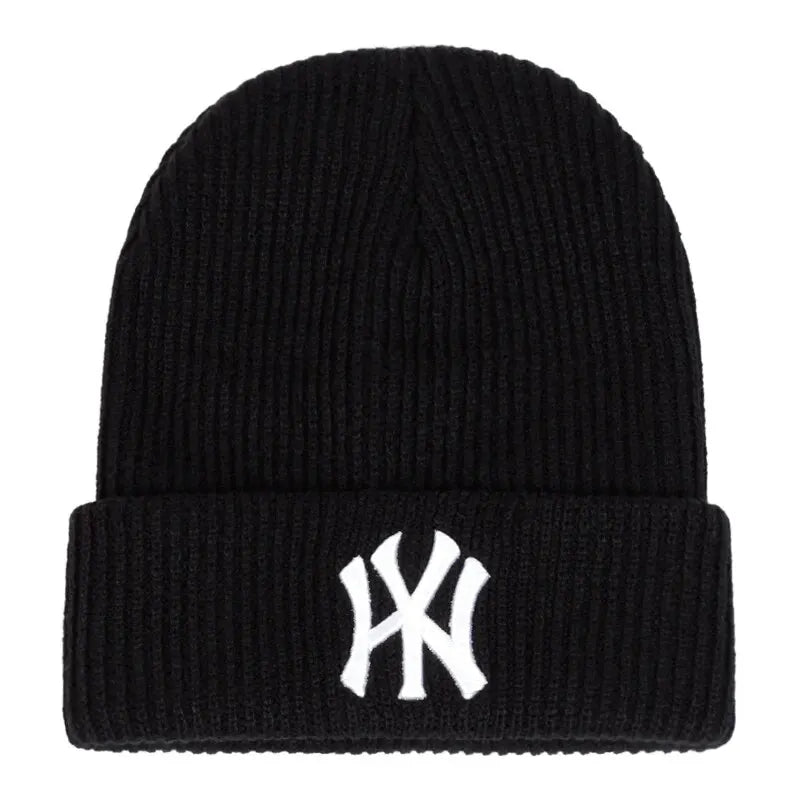 Embroidered Letter Beanie – Monogram Knit Winter Hat for Men & Women