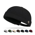 Retro Cotton Skullcap – All-Season Knit Brimless Hat for Men & Women