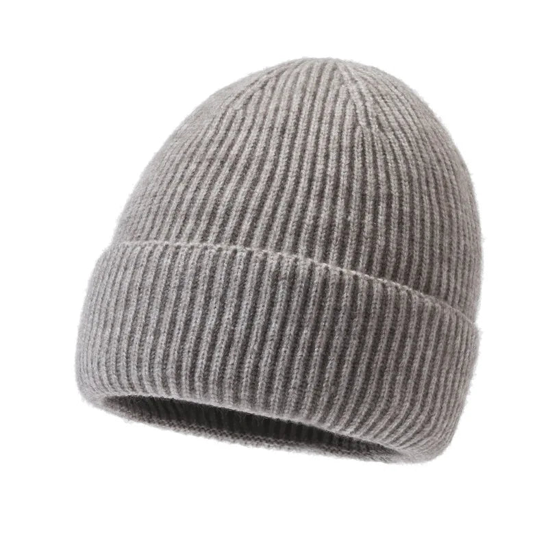 Wool Melon Beanie – Cotton Polyester Warm Knit Skull Cap for Men & Women