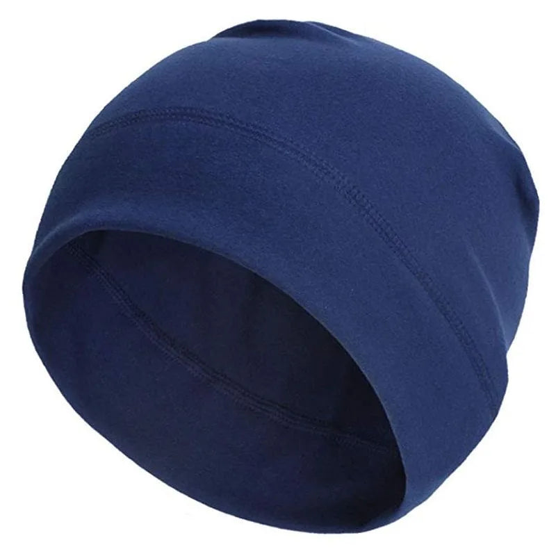 Fleece Cycling Beanie – Slim Helmet-Compatible Winter Hat for Cyclists & Runners