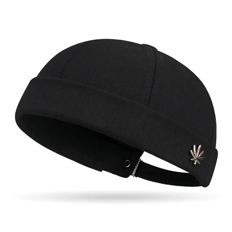 Retro Cotton Skullcap – All-Season Knit Brimless Hat for Men & Women