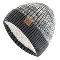 Two-Tone Winter Beanie – Fur-Lined Colour Block Knit Hat for Men & Women