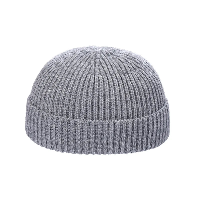 Wool Melon Beanie – Cotton Polyester Warm Knit Skull Cap for Men & Women