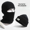 2-in-1 Balaclava Mask Beanie – Windproof Knit Ski Hat & Face Mask for Men & Women