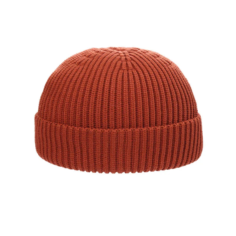 Wool Melon Beanie – Cotton Polyester Warm Knit Skull Cap for Men & Women