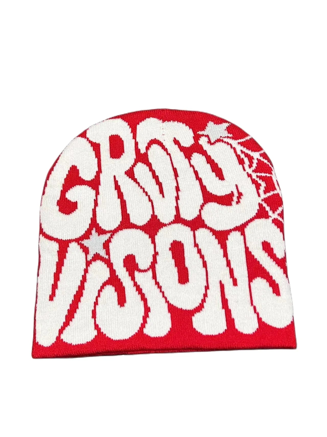Y2K Niche Design Beanie – Bold Print Knit Hat for Women & Men