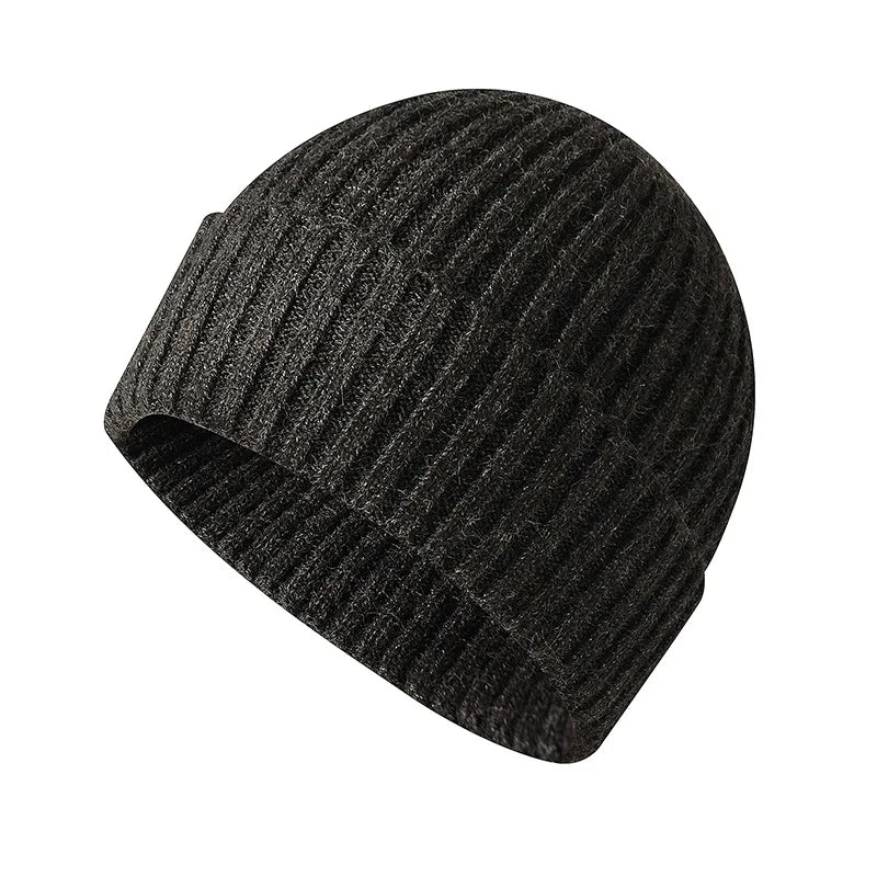 Warm Knitted Winter Hat – Windproof Cotton Ski Beanie for Women