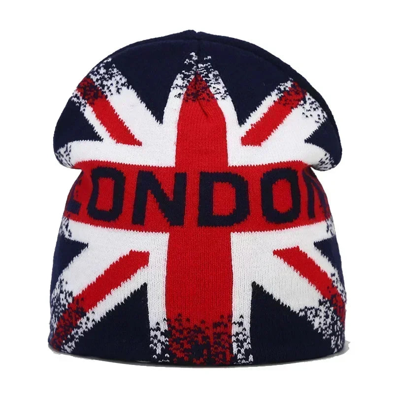 Y2K Letter Cargo Beanie – Polyester Knit Skull Cap for Men & Women