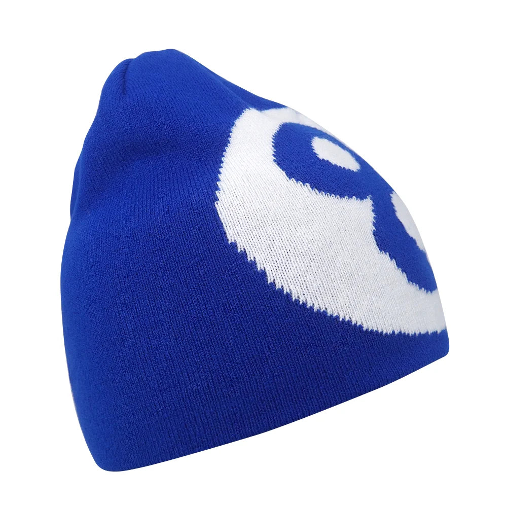 Y2K Letter Cargo Beanie – Polyester Knit Skull Cap for Men & Women