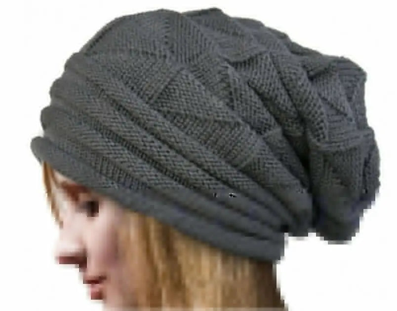 Oversized Baggy Beanie – Slouchy Cotton Acrylic Knit Hat for Women