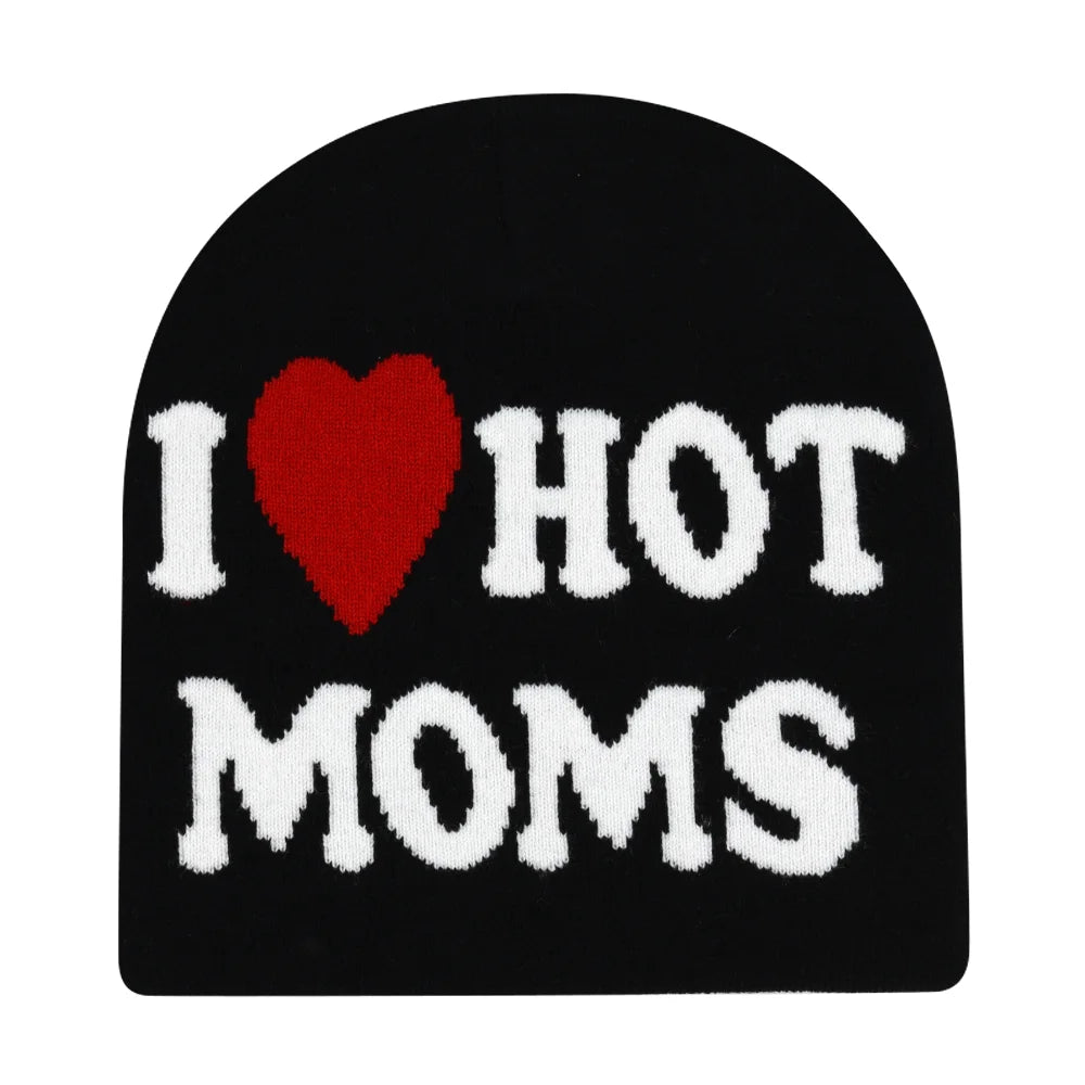 Y2K Letter Cargo Beanie – Polyester Knit Skull Cap for Men & Women