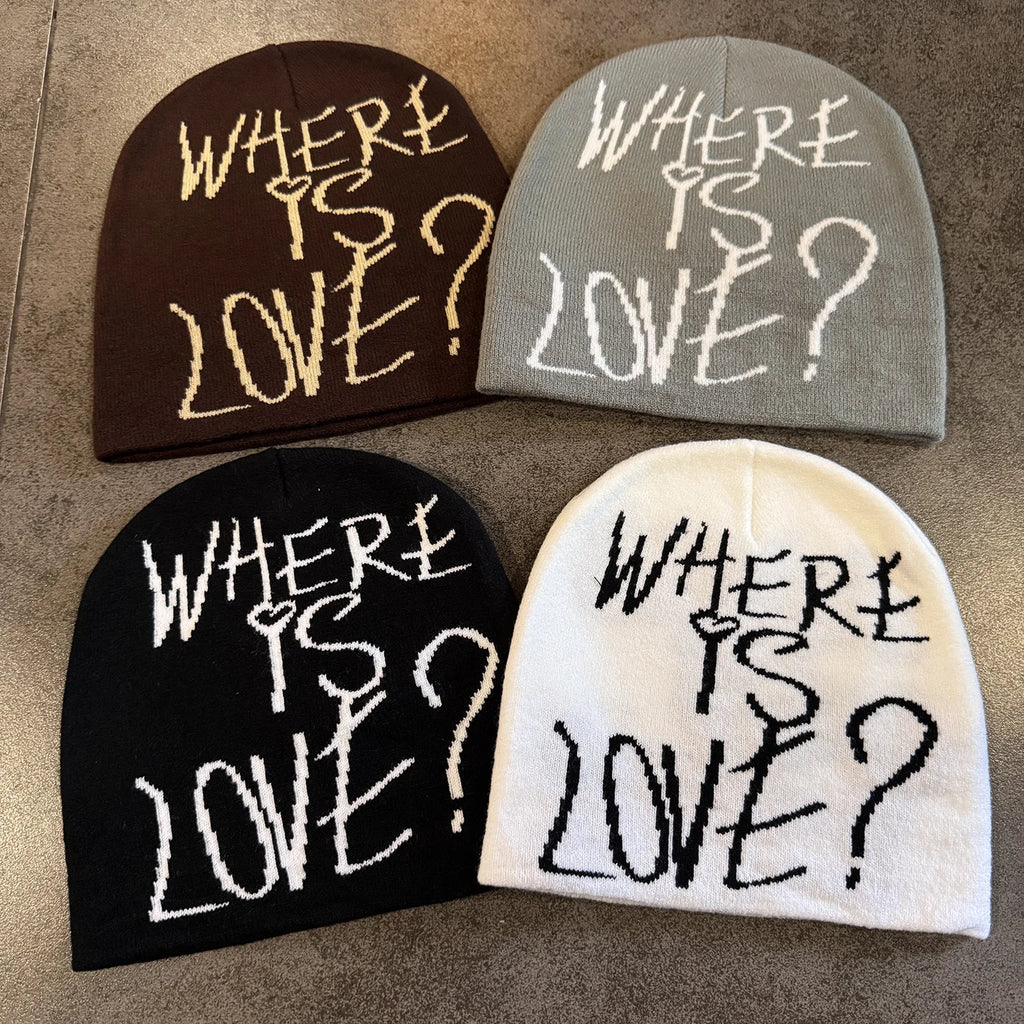 Y2K Letter Knit Beanie