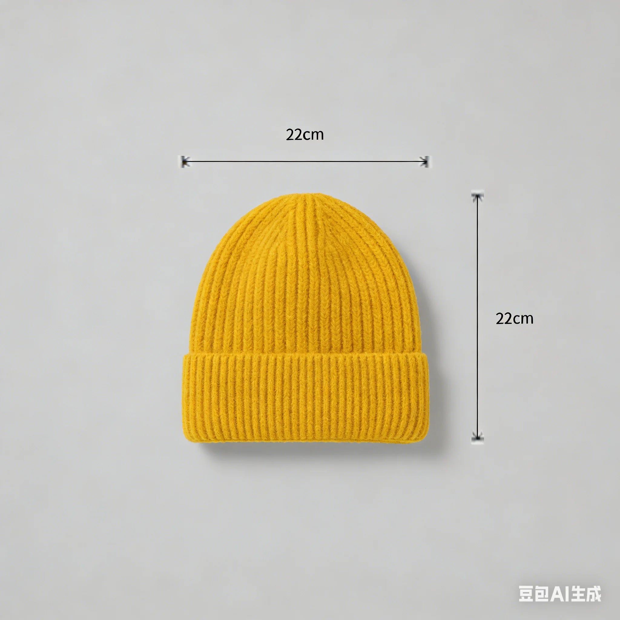 Wool Melon Beanie – Cotton Polyester Warm Knit Skull Cap for Men & Women