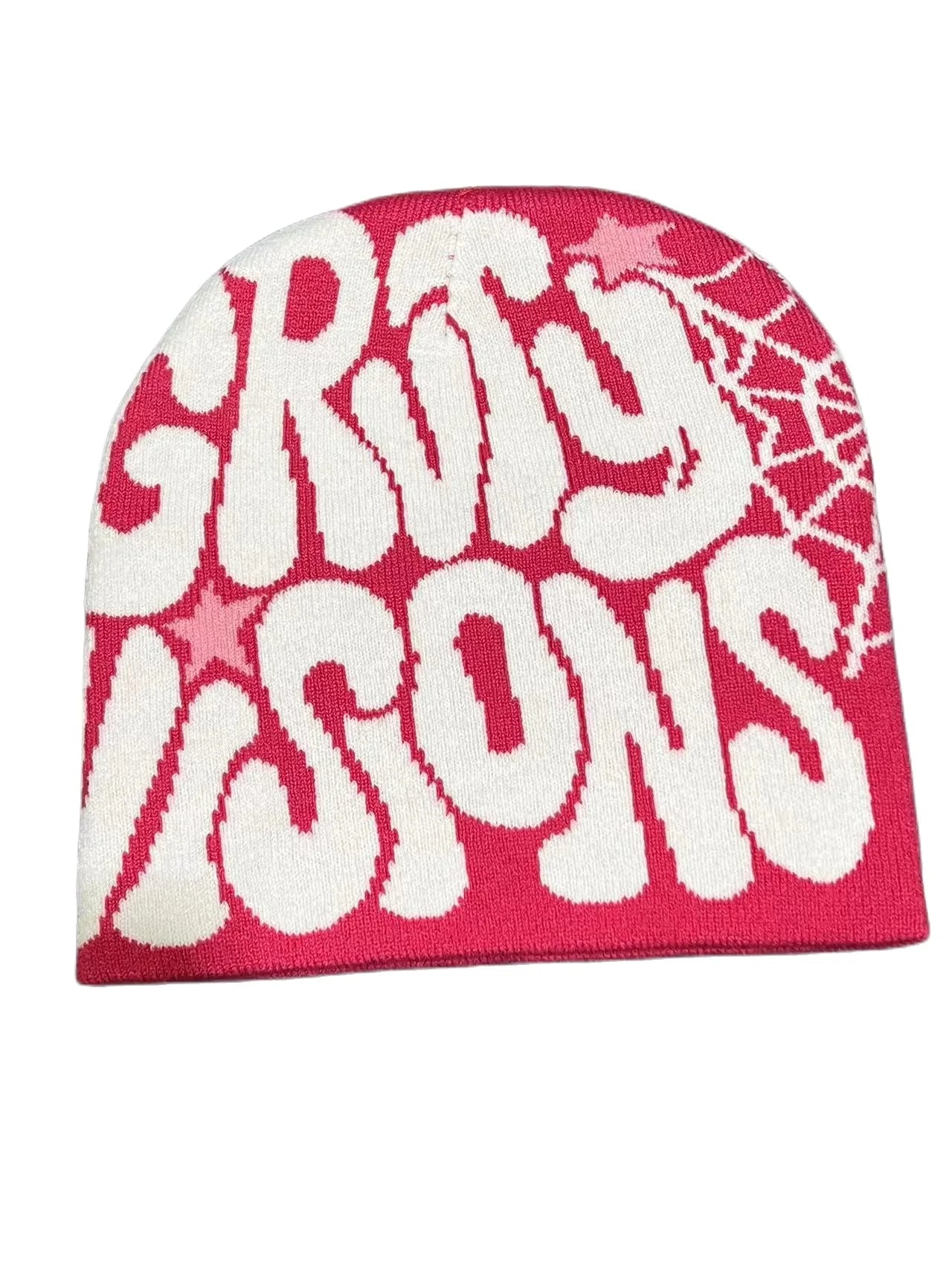 Y2K Niche Design Beanie – Bold Print Knit Hat for Women & Men