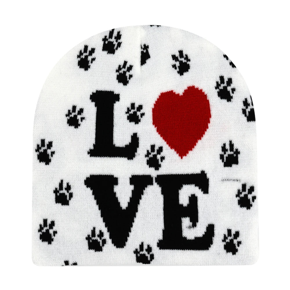 Y2K Letter Cargo Beanie – Polyester Knit Skull Cap for Men & Women