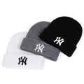 Embroidered Letter Beanie – Monogram Knit Winter Hat for Men & Women
