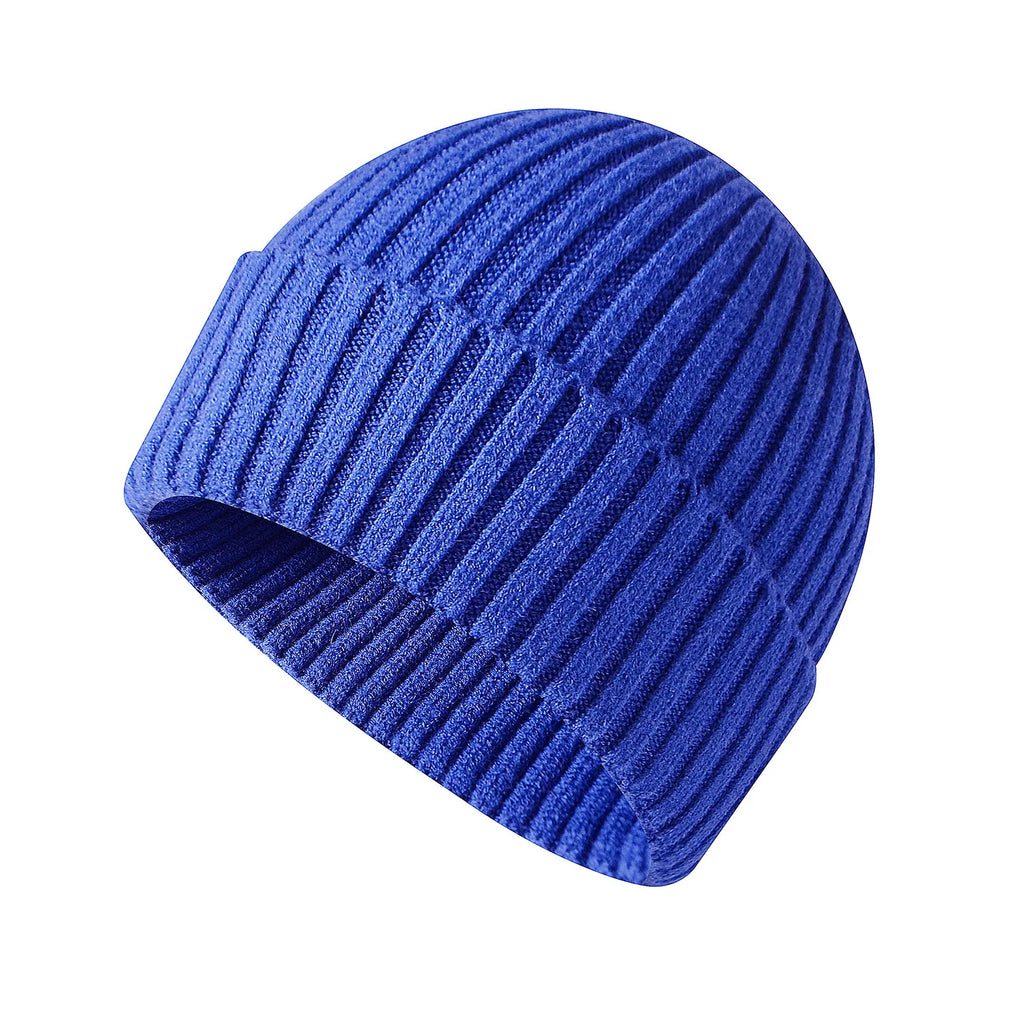 Warm Knitted Winter Hat – Windproof Cotton Ski Beanie for Women