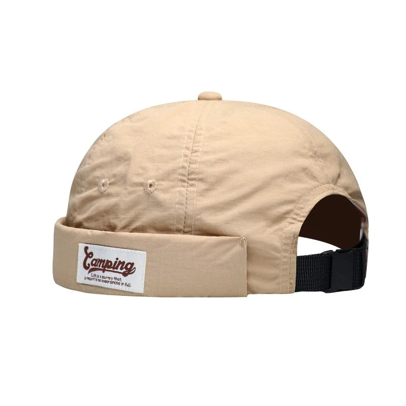 Quick Dry Docker Cap – Anti-UV Cotton Brimless Hat for Men & Women